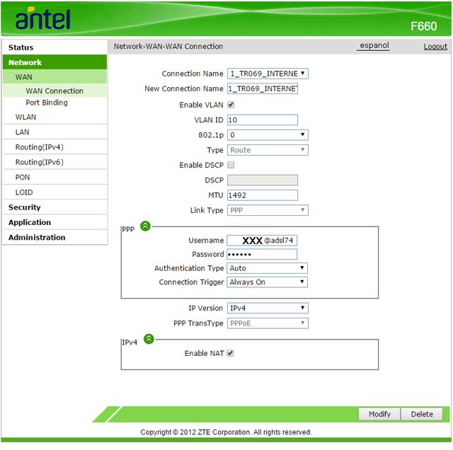 Antel Fibra Optica Router Zte F660 Password